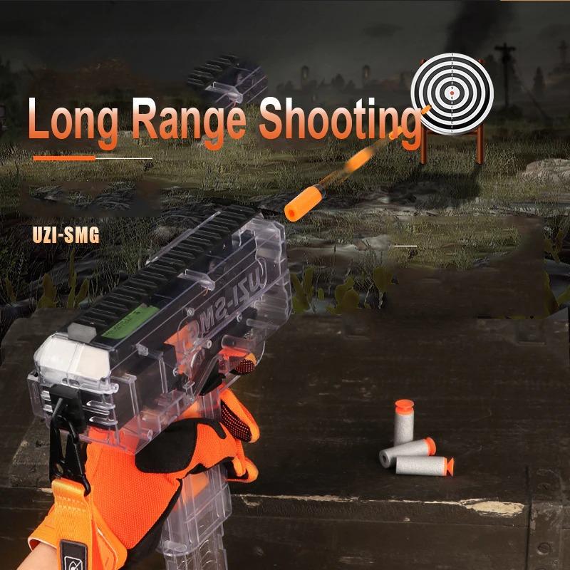 Submachine UZI Electric Burst Shooting Toy Gun