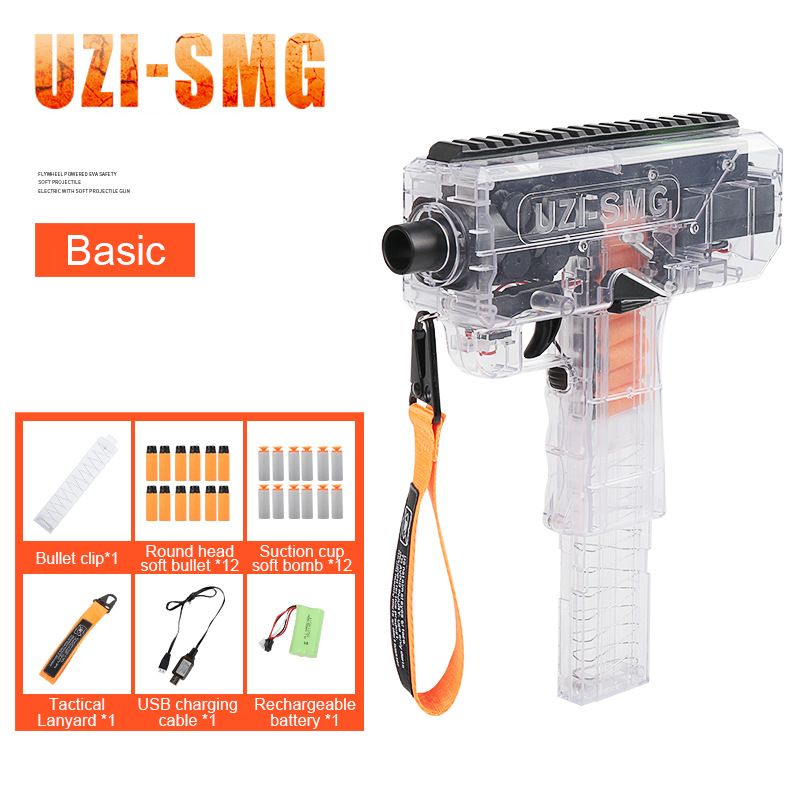 Submachine UZI Electric Burst Shooting Toy Gun