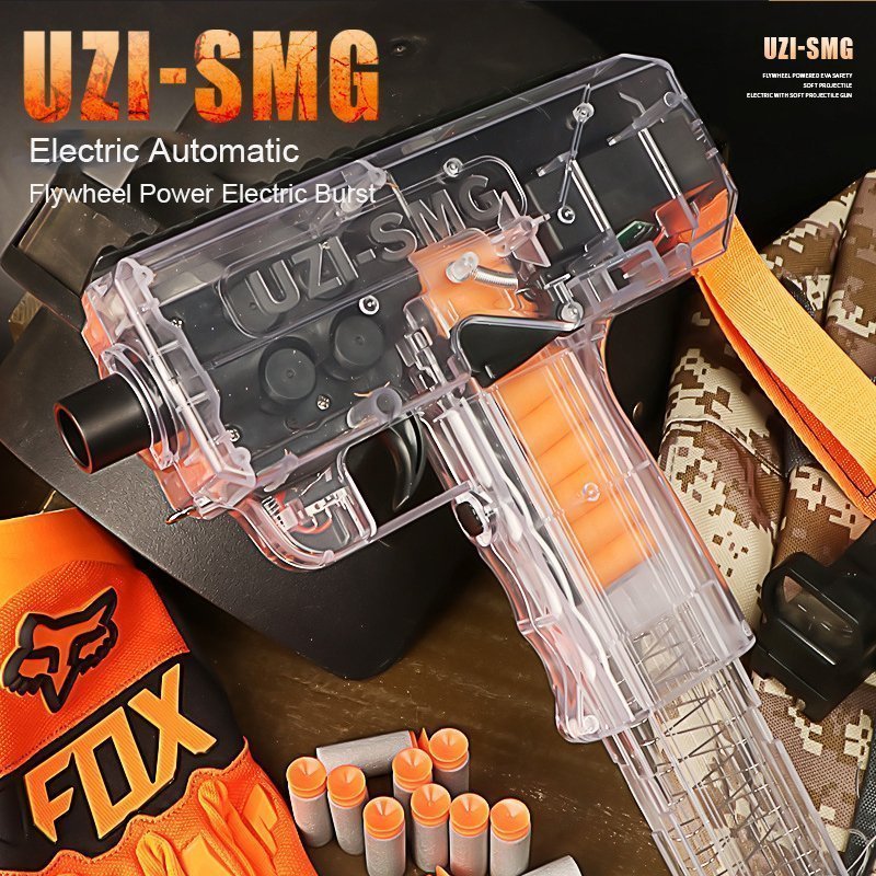 Submachine UZI Electric Burst Shooting Toy Gun