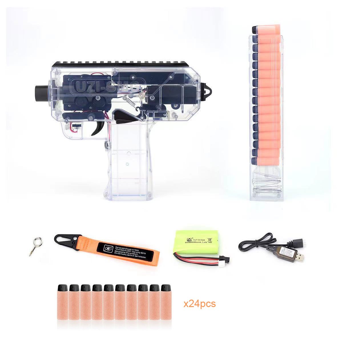 Submachine UZI Electric Burst Shooting Toy Gun