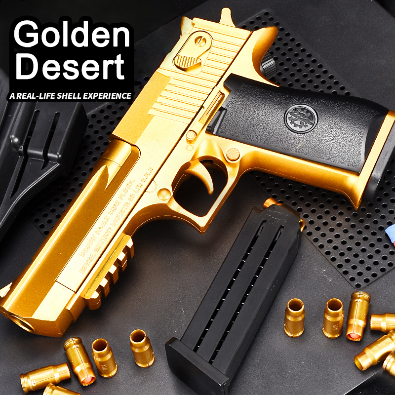 Classic Golden Desert Eagle Soft Toy Gun