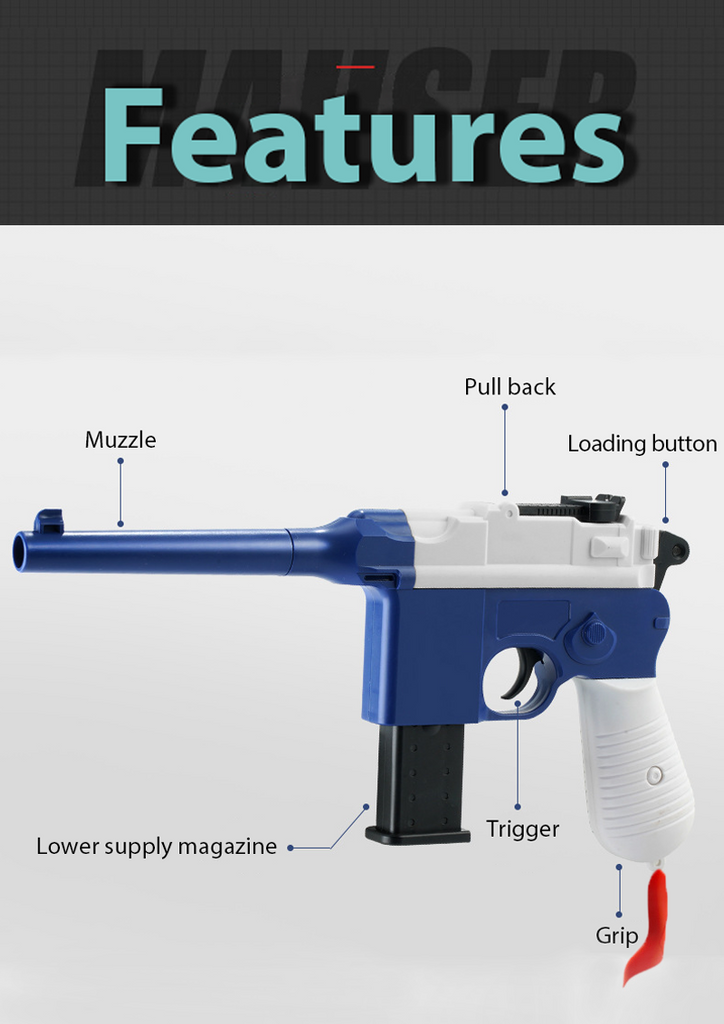 Mauser M1932 Soft Bullet Shell Throwing Toy Gun