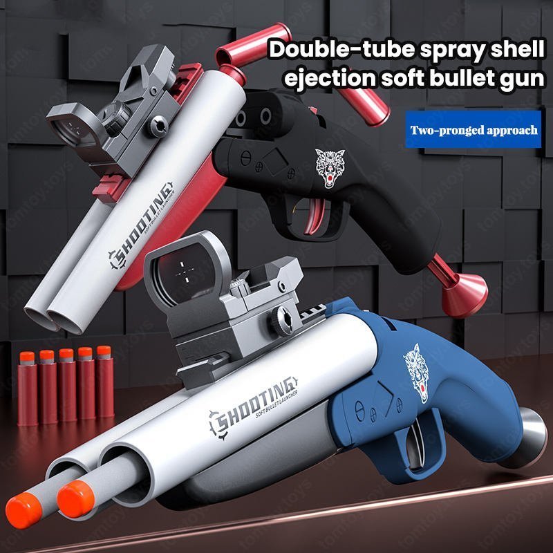 Double Tube Sprayer Foam Darts Toy Gun