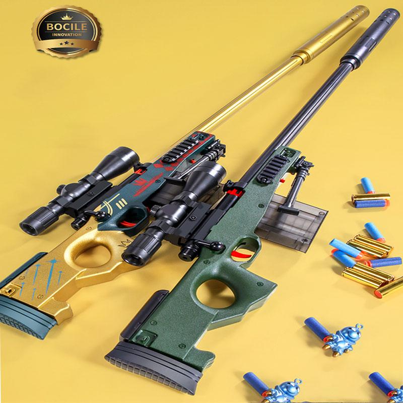 Sniper Rifle AWM Sofe Bullet Large Toy Gun