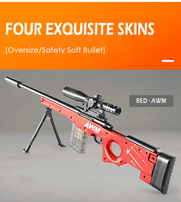 Sniper Rifle AWM Sofe Bullet Large Toy Gun