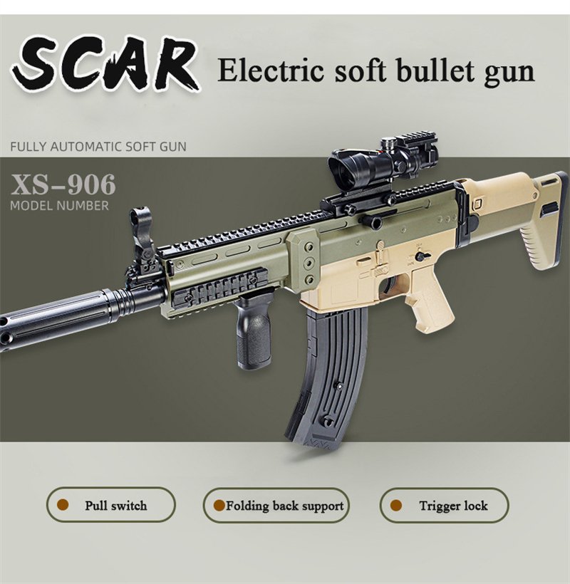 Assault Rifle SCAR Electric Soft Bullet Toy Gun