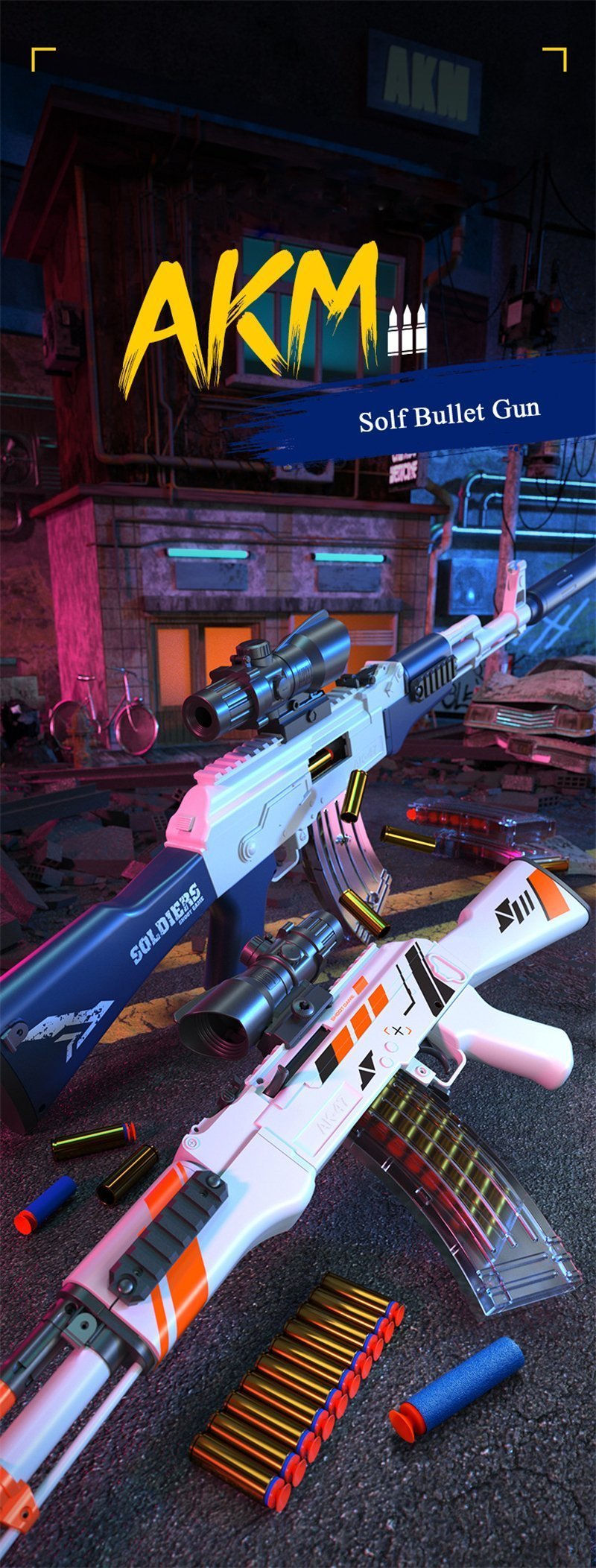 Asiimov-AKM Manual Soft Bullet Toy Gun