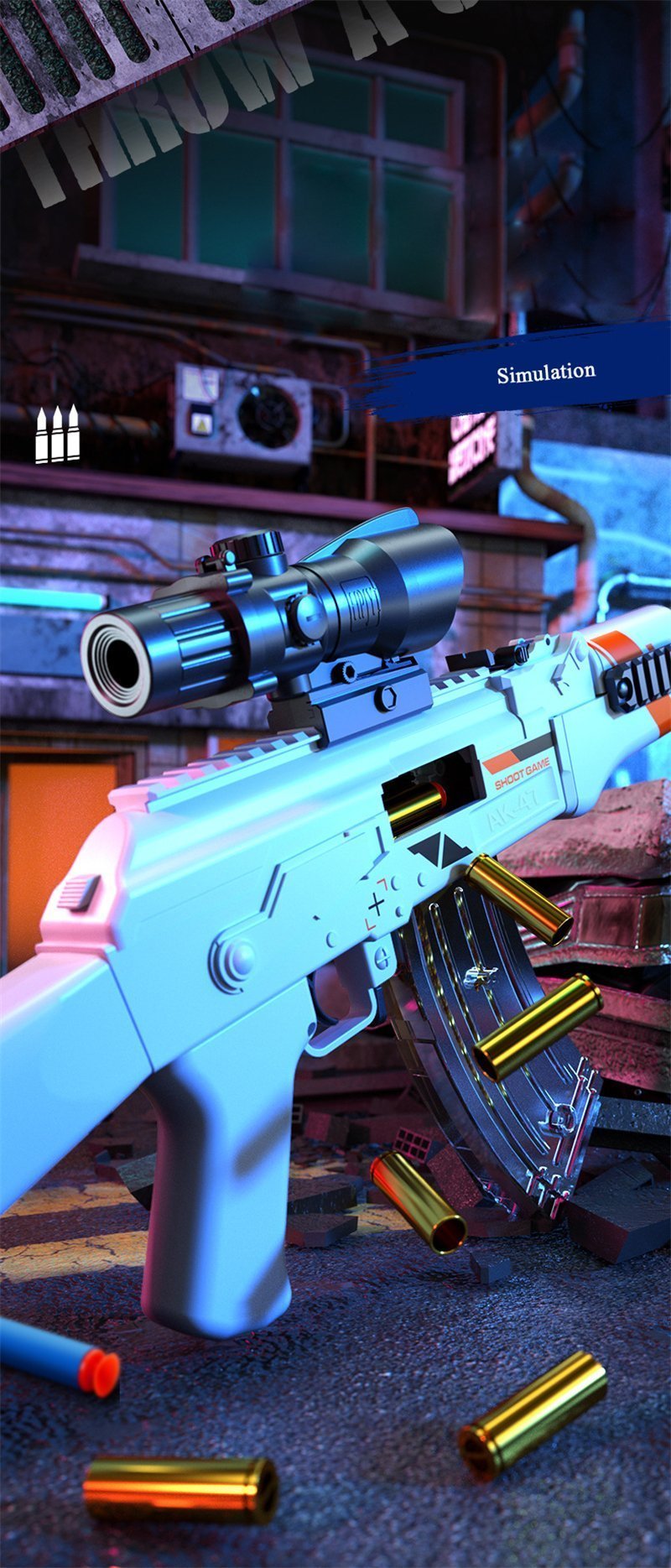 Asiimov-AKM Manual Soft Bullet Toy Gun