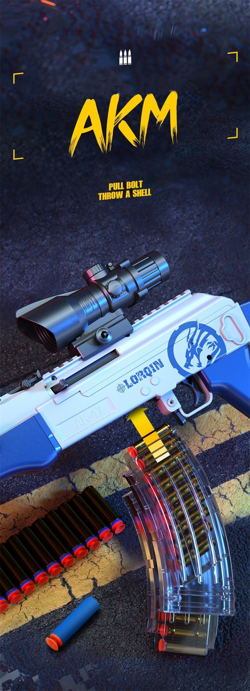 Asiimov-AKM Manual Soft Bullet Toy Gun