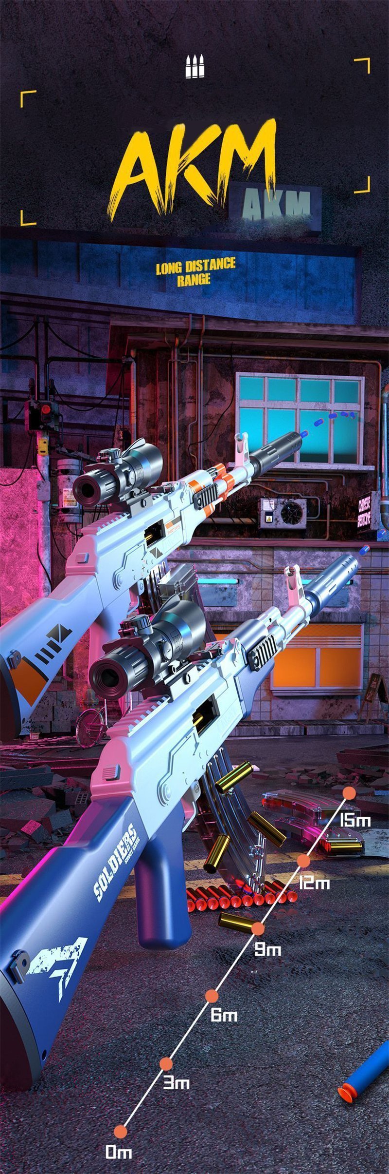 Asiimov-AKM Manual Soft Bullet Toy Gun