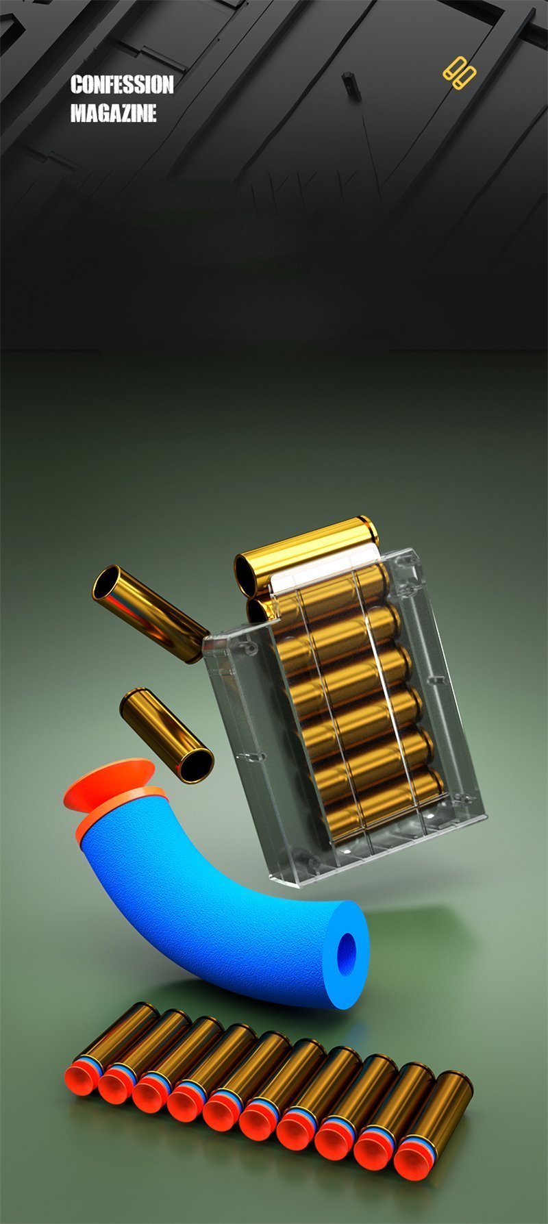 Green AWM Throw Shell Sniper Rifle Toy Gun