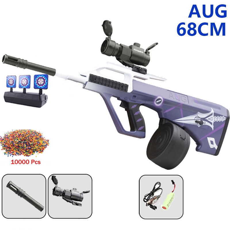 Gel Blaster Gun Toy Green AUG Automatic Hydro Gel Toy Gun Electric Manual Airsoft For Children Shooting Game Adults CS Go 1